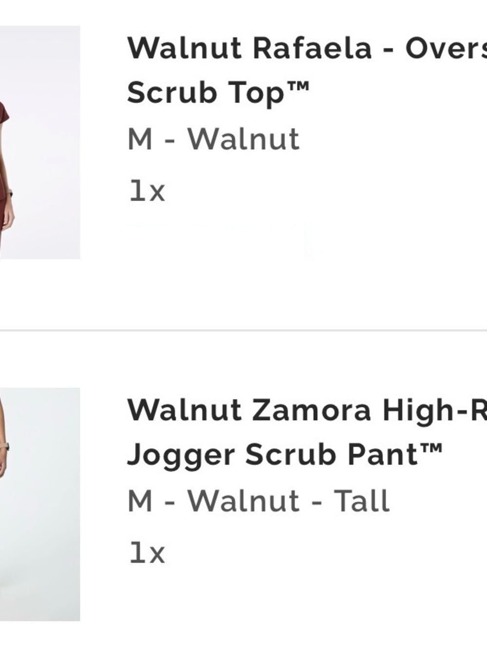 Figs Walnut Rafaela Oversized Scrub Top